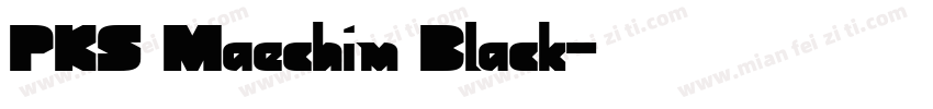 PKS Maechim Black字体转换